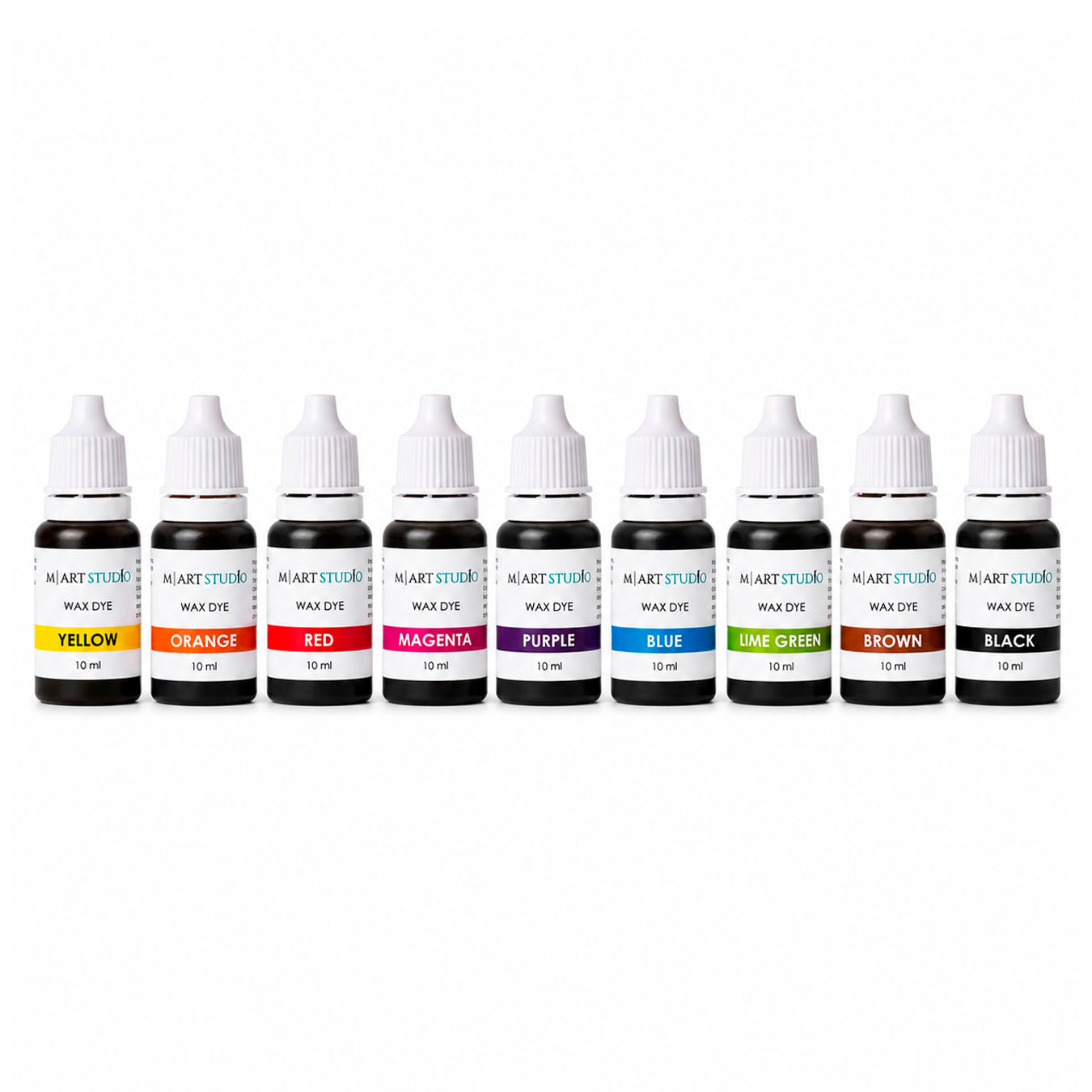Professional candle wax dye set 9 colors for soy, coconut and olive wax candle making in Israel thumbnail - 2