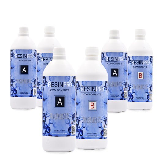 Transparent Liquid Epoxy Resin Kit (3 x 1.6 kg)