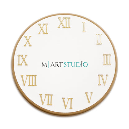 Золотой зеркальный акрил - римские цифры для часов (I - XII)