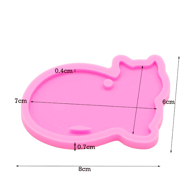 Silicone mold Cat 7.5 x 5.3 cm