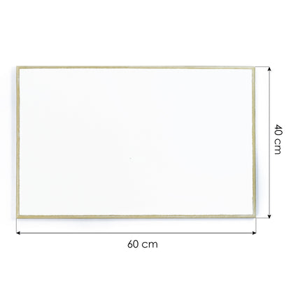 לוח MDF לבן עם מסגרת - מלבן 40х60 ס"מ