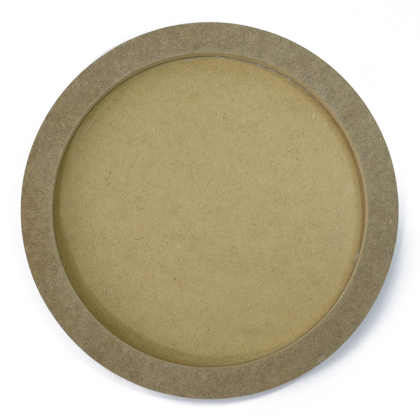 White MDF board with a frame on the back - circle 30cm