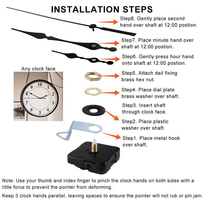 Quartz Silent Clock Movement with Smooth Running (MCDFL DIY)