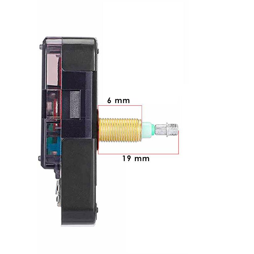 Shaft with high torque. Silent and smooth quartz movement (MCDFL 227S).